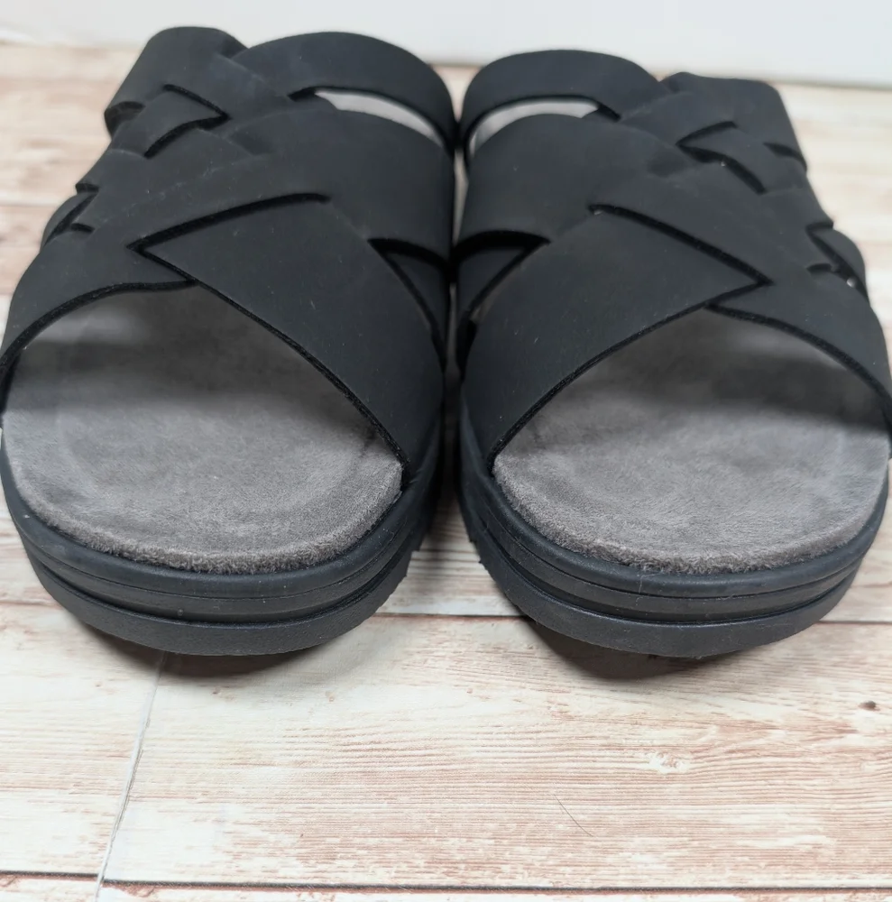 Easy Spirit Sestar Slide On Sandals Black Gray Women's Size 8.5 Arch Support - Picture 6 of 11